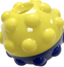 Balle distributrice pour chien jaune et bleu