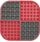 Tapis de léchage pour chien (forme carré arrondi)